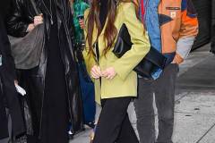 NEW YORK, NEW YORK - MARCH 30: Olivia Munn is seen outside arriving at "ABC Studio" on March 30, 2026 in New York City. (Photo by Raymond Hall/GC Images)