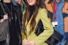 NEW YORK, NEW YORK - MARCH 30: Olivia Munn is seen outside arriving at "ABC Studio" on March 30, 2026 in New York City. (Photo by Raymond Hall/GC Images)