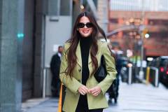 NEW YORK, NEW YORK - MARCH 30: Olivia Munn seen arriving to the Good Morning America on March 30, 2026 in New York City. (Photo by Aeon/GC Images)