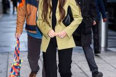 NEW YORK, NEW YORK - MARCH 30: Olivia Munn is seen in Hudson Square on March 30, 2026 in New York City. (Photo by TheStewartofNY/GC Images)