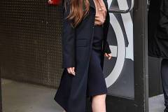 NEW YORK, NEW YORK - MARCH 30: Olivia Munn is seen outside leaving "ABC Studio" on on March 30, 2026 in New York City. (Photo by Raymond Hall/GC Images)