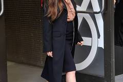 NEW YORK, NEW YORK - MARCH 30: Olivia Munn is seen outside leaving "ABC Studio" on on March 30, 2026 in New York City. (Photo by Raymond Hall/GC Images)