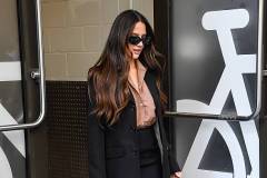 NEW YORK, NEW YORK - MARCH 30: Olivia Munn is seen outside leaving "ABC Studio" on on March 30, 2026 in New York City. (Photo by Raymond Hall/GC Images)