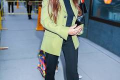 NEW YORK, NEW YORK - MARCH 30: Olivia Munn seen arriving to "Good Morning America" on March 30, 2026 in New York City. (Photo by Aeon/GC Images)