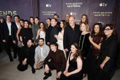 NEW YORK, NEW YORK - MARCH 30: James Marsden, Erin Robinson, Eunice Bae, Isabel Gravitt, Lena Hall, Aimee Carrero, Amanda Peet, Jonathan Tropper, Jon Hamm, Olivia Munn, Mark Tallman, Corbin Bernsen, Aaron Vargas, William Martinez, Donovan Colan, Jamie Rosengard, Stephanie Laing and Lori Keith Douglas attend Apple TV's "Your Friends & Neighbors" Season 2 premiere at New York Historical on March 30, 2026 in New York City. (Photo by Dimitrios Kambouris/Getty Images)