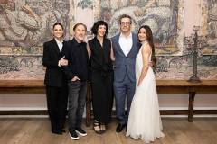 NEW YORK, NEW YORK - JUNE 06: (L-R) Amanda Peet, Jonathan Tropper, Jessica Shaw, Jon Hamm and Olivia Munn attend "Your Friends & Neighbors" Emmy official at The Whitby Hotel on June 06, 2026 in New York City. (Photo by Stephanie Augello/Getty Images)