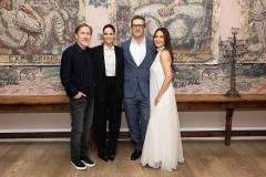 NEW YORK, NEW YORK - JUNE 06: (L-R) Jonathan Tropper, Amanda Peet, Jon Hamm and Olivia Munn attend "Your Friends & Neighbors" Emmy official at The Whitby Hotel on June 06, 2026 in New York City. (Photo by Stephanie Augello/Getty Images)